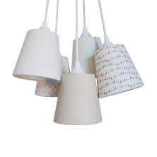 Lustre Pendente Cacho Chevron Bege, Estrelinhas e Bandeirinhas
