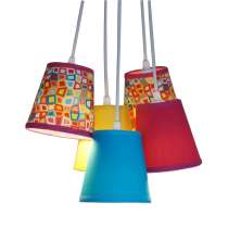 Lustre Pendente Cacho Colors 5 Cúpulas