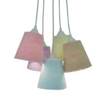 Lustre Pendente Cacho Frufru Fios Coloridos