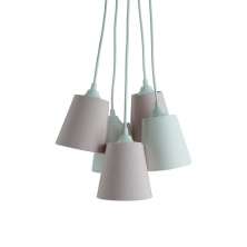 Lustre Pendente Cacho Menina Rose e Off White