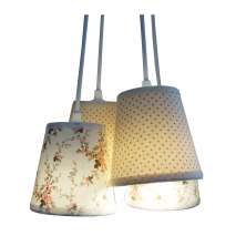 Lustre Pendente Floral Delicate Tons de Bege