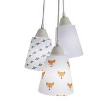 Lustre Pendente Luminária Quarto Bebê Raposinha Tecidos Bivolt
