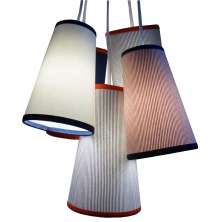 Lustre Pendente Marinheiro Cacho Azul Marinho e Vermelho