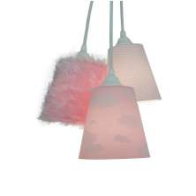 Lustre Pendente Nuvens Rosa, Chevron e Frufru