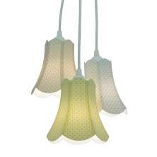 Lustre Pendente Paris Arabescos Branco, Bege e Amarelo