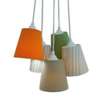 Lustre Pendente Quarto Bebê Zoo Bege, Laranja e Verde