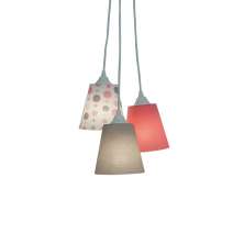 Lustre Pendente Quarto de Bebê Poás Rosa e Cinza