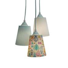Lustre Pendente Tecido Gaiolinhas