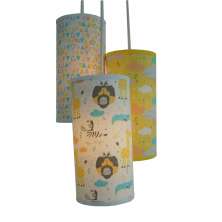Lustre Pendente Triplo Crie Casa Bebê Zoo