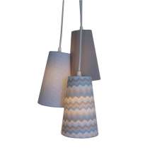 Pendente Chevron Bebê Cinza e Azul