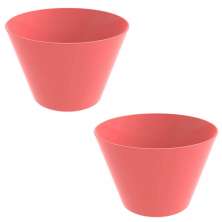 Kit 2 Potes Balde para Pipoca 3,8L Plástico Resistente Crippa Pipoqueira Rosa Goiaba