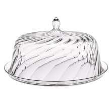 Porta Bolo Torta 25cm Transparente Glassy com Cúpula Crippa Boleira Doces Petiscos