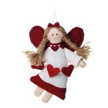 Anjo Decoração Natal 17x12Cm Vermelho
