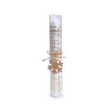 Conjunto com 3 Velas Natalinas Cromus Branco e Dourado