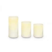Conjunto com 3 Velas a Bateria Cromus Branco