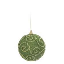 Conjunto com 6 Enfeites de Natal Bola Verde 8 cm