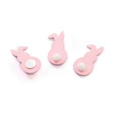 Enfeite Decorativo Com Adesivo Coelho Páscoa 12 Pçs Rosa