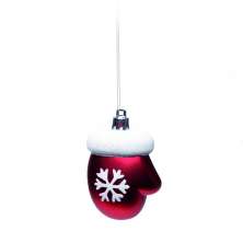 Enfeite P/ Árvore De Natal Luva 3 Pçs Vermelho