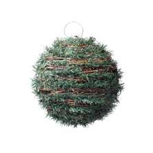 Enfeite de Natal Bola Rattan Verde 15 cm