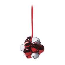 Enfeite de Natal Bola de Guizos Vermelho