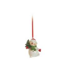 Enfeite de Natal Boneco de Neve Branco 4x5 cm