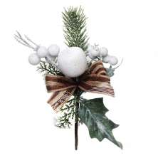 Enfeite de Natal Cromus Branco 21 cm