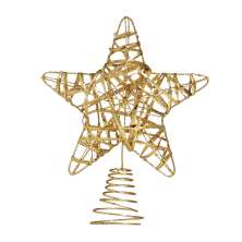 Enfeite de Natal Estrela Vazada Dourada 15 cm