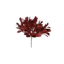 Enfeite de Natal Folhas Vermelho