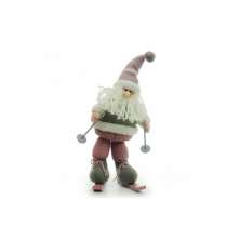 Enfeite de Natal Joy Papai Noel Rosa 35 cm