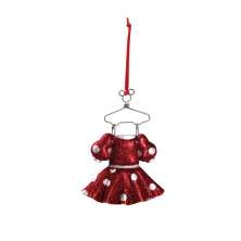 Enfeite de Natal Vestido Minnie Vermelho