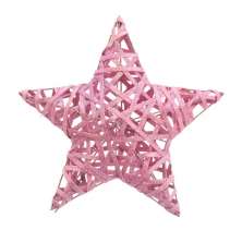Estrela Decoração Natal 30Cm Cor Rosa 1 Unidade Plástico
