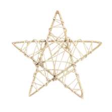 Estrela Decoração Natalina 15x15 Cm Cor Nude Plástico 1 Peça
