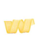 Fita Laço Aramada Decoração 27Mmx1M Crepada Cor Amarelo