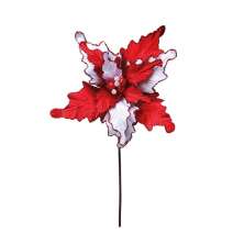Flor artificial decoração natal 1 Unidade poinsetia vermelha