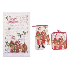 Kit de Cozinha Natalino com 3 peças Cromus Branco