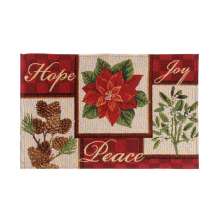 Lugar Americano Hope Joy Peace Vermelho