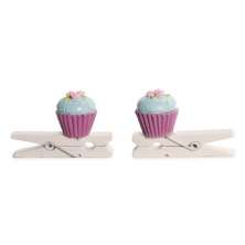 Pregador Cupcake Decoração Festa Páscoa C/ 4 Pçs Azul