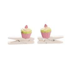 Pregador Cupcake Decoração Festa Páscoa C/ 4 Pçs Rosa