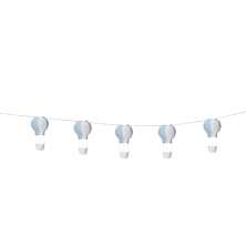 Varalzinho de Balões Luminosos Azul/Branco Decoração