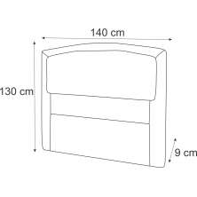 Cabeceira Casal Geovana 140 CM Suede Cinza - D A Decor