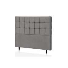 Cabeceira Casal Livia 140 CM Suede Cinza - D A Decor