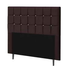 Cabeceira Estofada Espanha 100CM Solteiro Strass Suede Marrom - D A DECOR