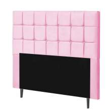 Cabeceira Estofada Espanha 100CM Solteiro Strass Suede Rosa - D A DECOR