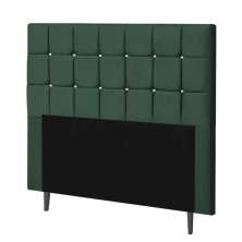 Cabeceira Estofada Espanha 90CM Solteiro Strass Suede Verde - D A DECOR