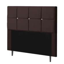 Cabeceira Estofada Poliana 100CM Solteiro Strass Suede Marrom - D A DECOR