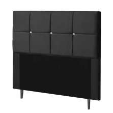 Cabeceira Estofada Poliana 100CM Solteiro Strass Suede Preto - D A DECOR