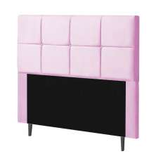 Cabeceira Estofada Poliana 100CM Solteiro Strass Suede Rosa - D A DECOR