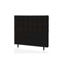 Cabeceira King Livia 195 CM Suede Preto - D A Decor
