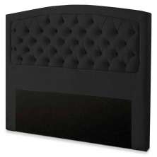 Cabeceira Queen Geovana 160 CM Suede Preto - D A Decor