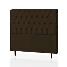 Cabeceira Solteiro Alice 90 CM Suede Marrom - D A Decor